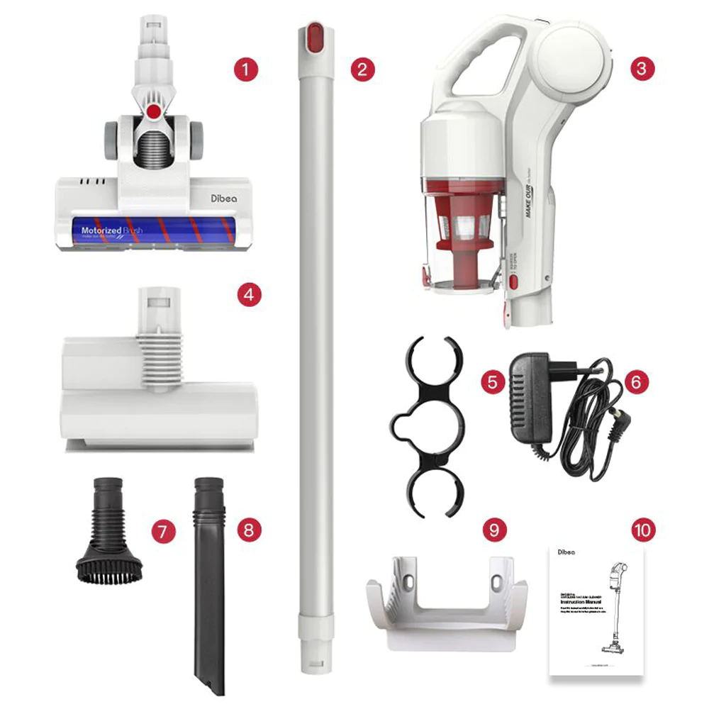 Dibea DW200 Pro Cordless Stick Vacuum Cleaner White