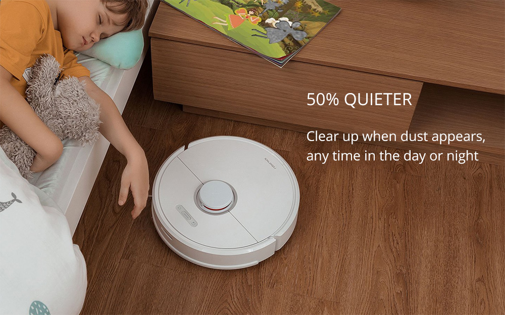 Roborock S6 Robot Vacuum Cleaner APP Virtual Wall 2000Pa Suction LDS Lidar Scanning 5200mAh Global Version - White