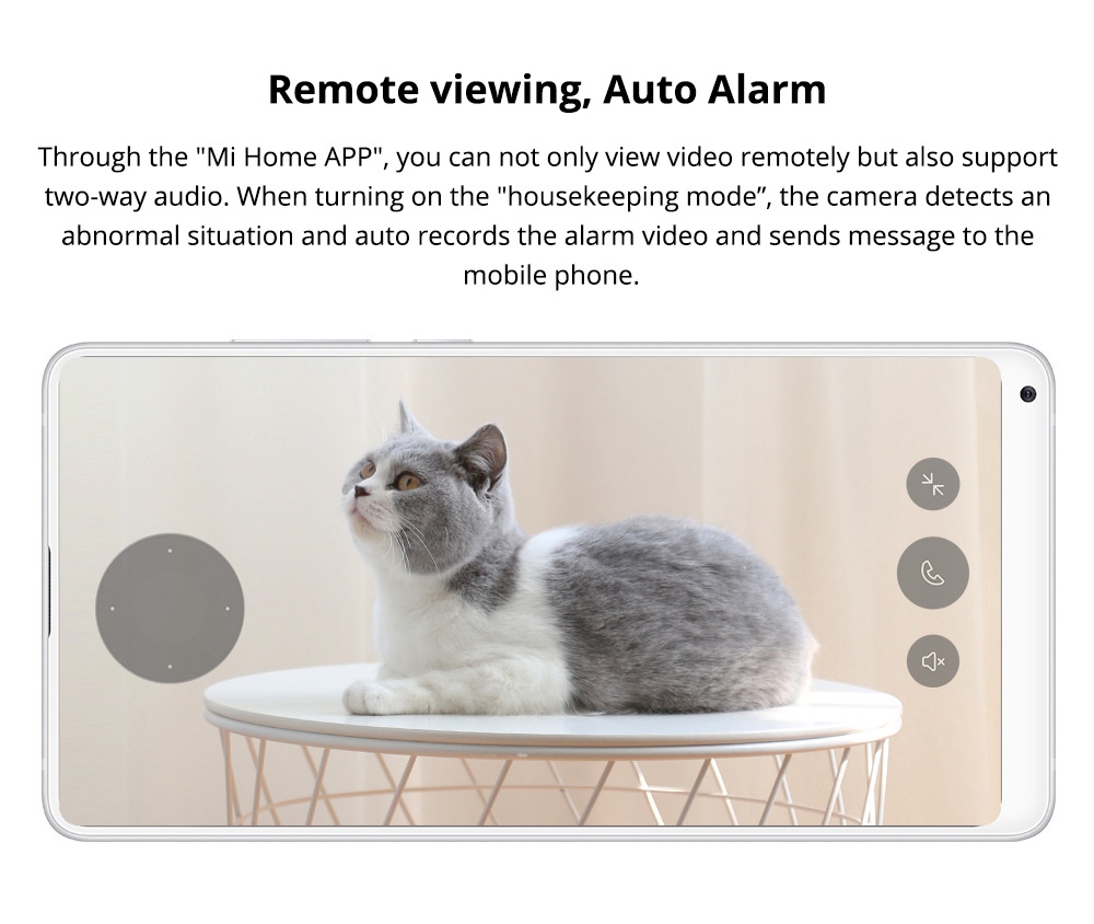 XIAOMI Mijia H.265 1080P IP Camera AI Motion Detection Baby Monitor 360 Pan-tilt Webcam - White