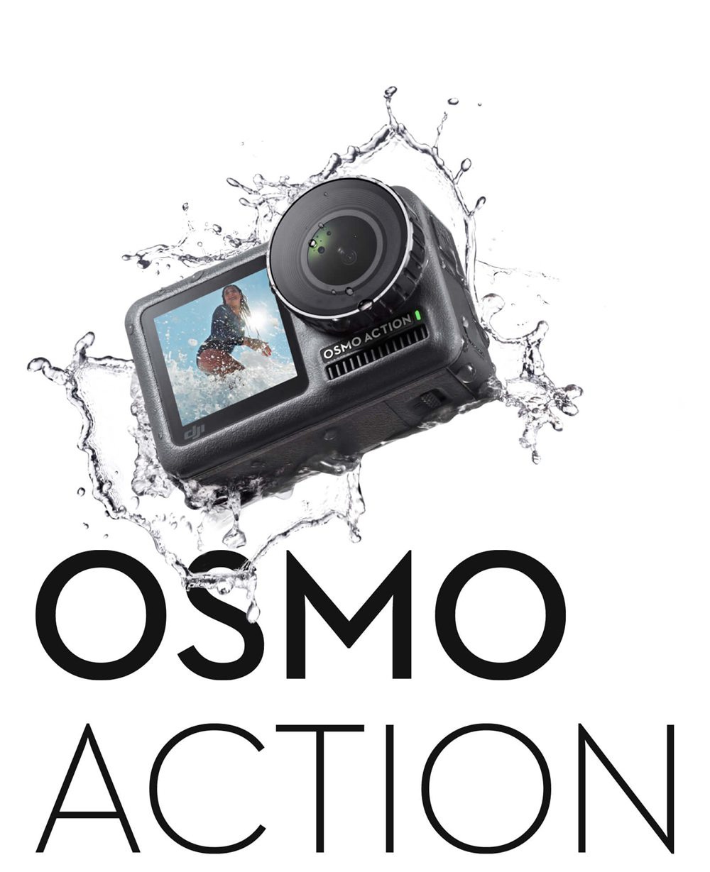 DJI OSMO Action UHD 4K 60FPS Dual Screens Waterproof Rocksteady FPV Action Camera Support HDR Video Slow Motion