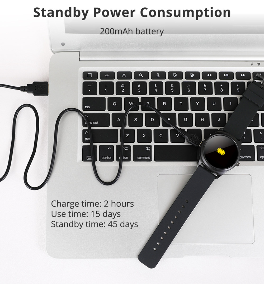 S28 Smart Watch 1.3 Inch IPS Screen Heart Rate Muti-Sports Monitor IP68 Fitness Tracker Smartband - Blue