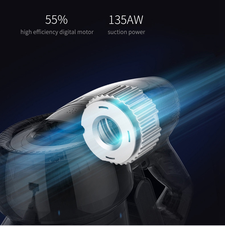 Xiaomi JIMMY JV83 Handheld Wireless Vacuum Cleaner 135AW Suction 60 Min Run Time Anti-winding Hair - Blue