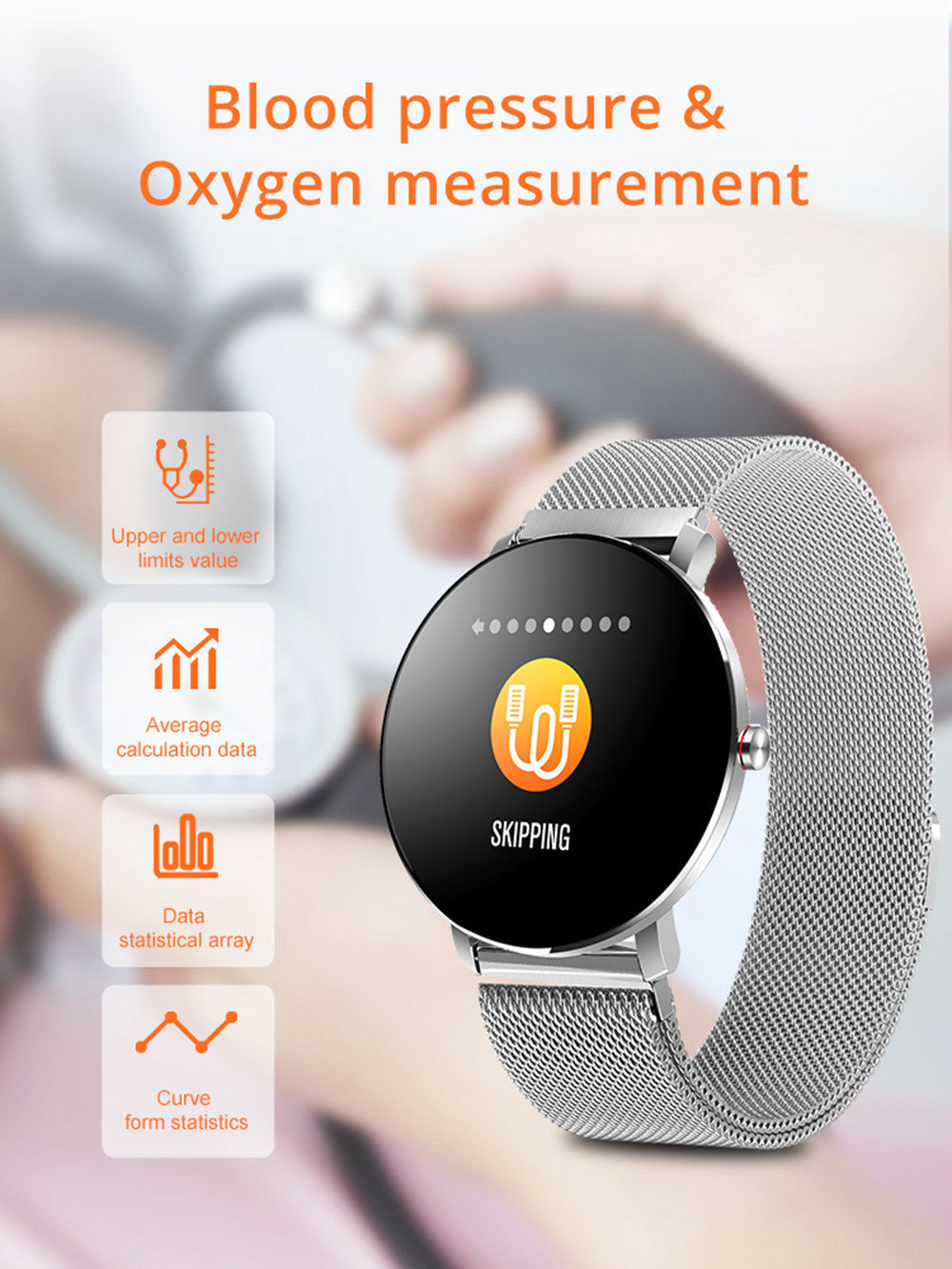 K9 Smart Watch Silver