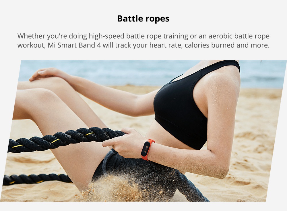 Xiaomi Mi Band 4 Smart Bracelet 0.95 Inch AMOLED Color Screen Built-in Multifunction Heart Rate Monitor 5ATM Water Resistant 20 Days Standby - Black