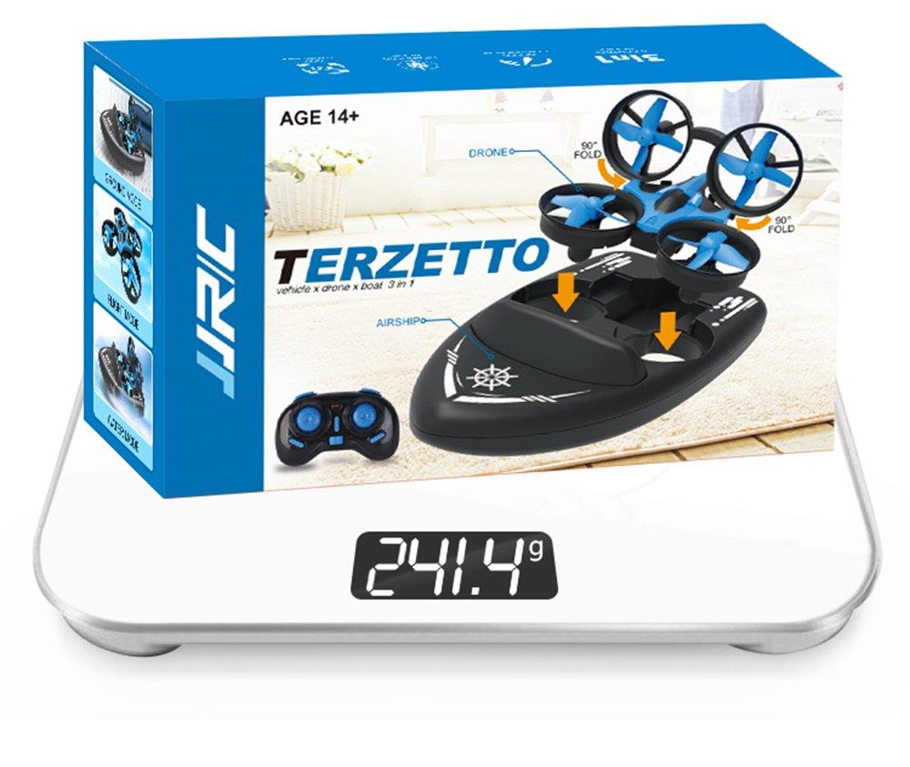 JJRC H36F Terzetto 3IN1 Flying Air Boat Land Driving Mode Detachable One Key Return RC Quadcopter RTF - One Battery