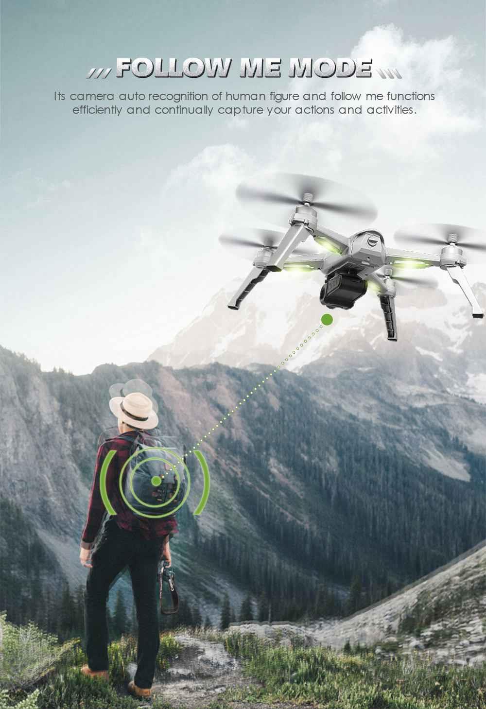 JJRC JJPRO X5 EPIK 5G WIFI 2K FHD FPV One-Axis Gimble with GPS Follow Me Mode RC Quadcopter RTF - Three Battery