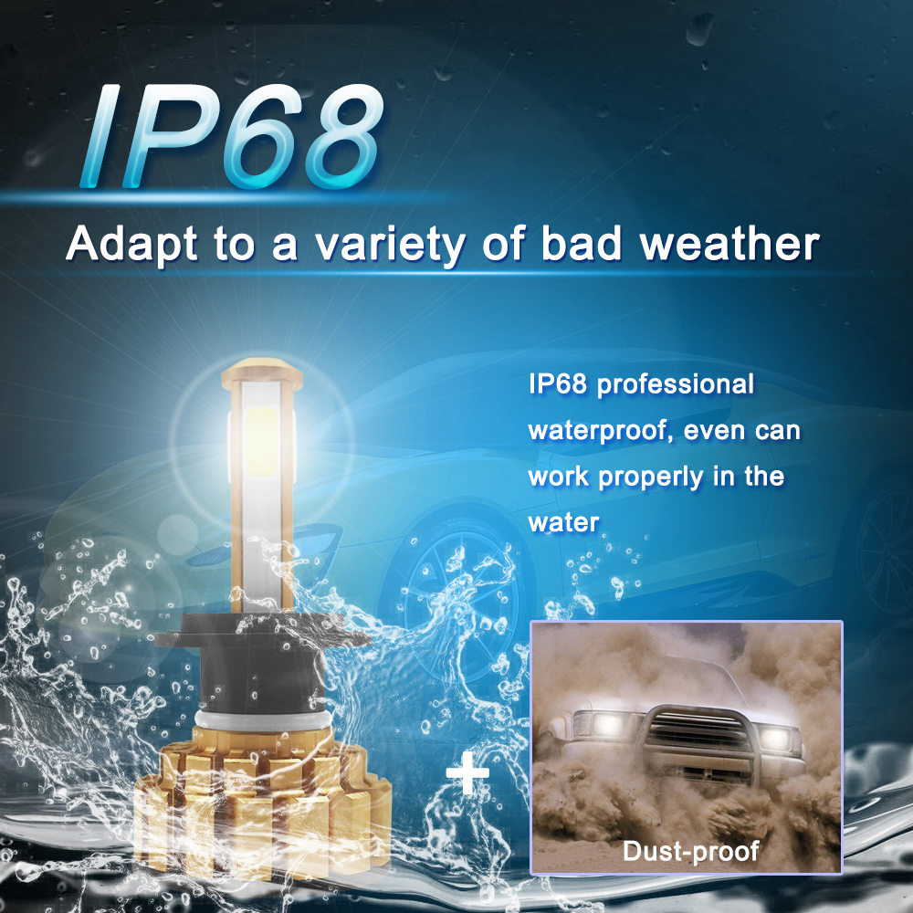 G7-H7 Car LED Headlight Bulb 80W 6000K 8000 Lumens Extremely Bright Chips Conversion Kit