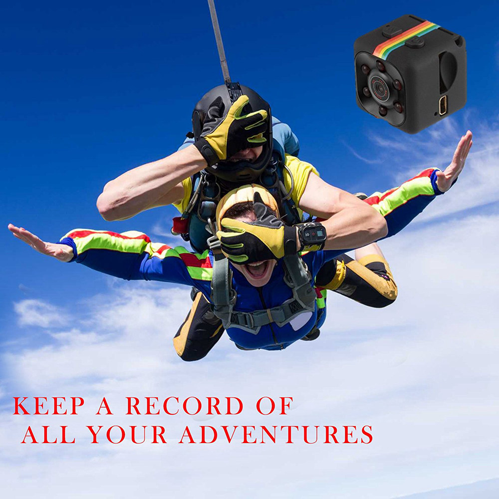 Quelima SQ11 Mini DV Camera HD 1080P Night Vision Wide Angle DV Motion Recorder - Red