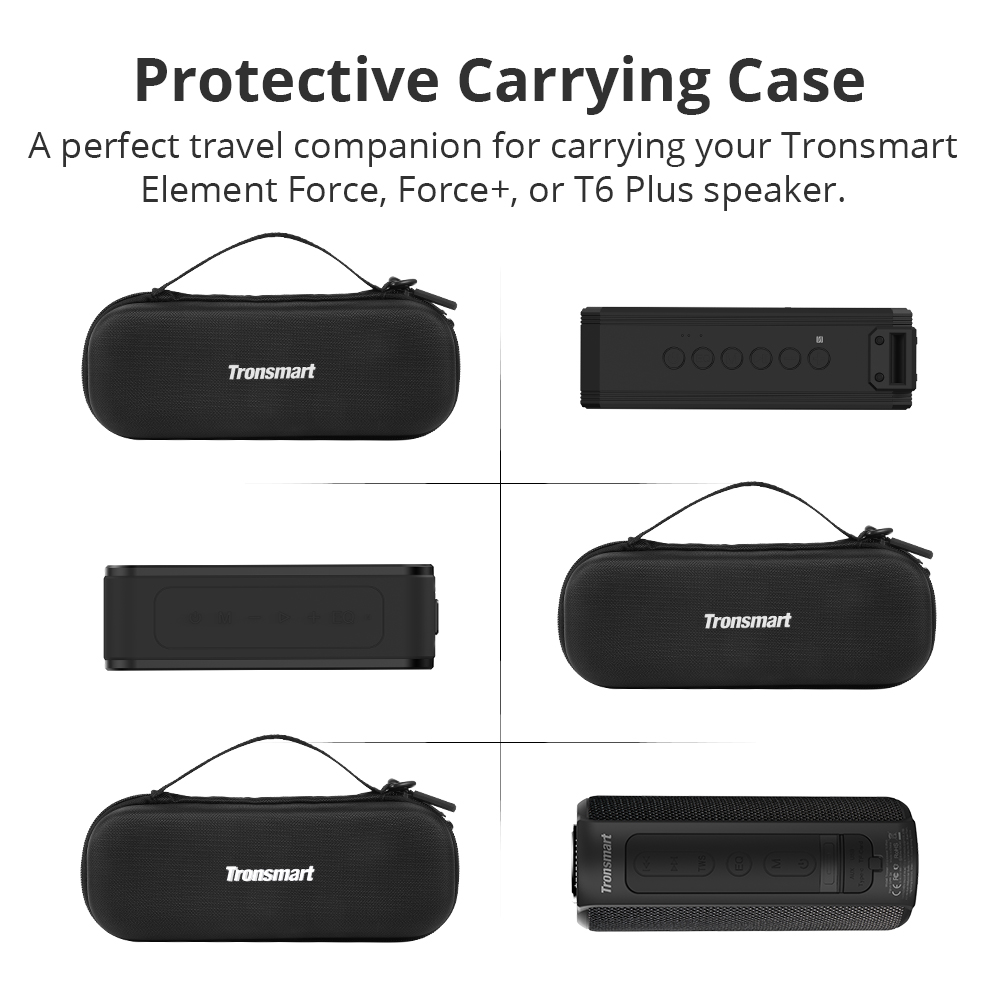 Tronsmart Durable Protective Carrying Case Hard Travel Bag Cover for Element Force/Force+/T6 Plus Bluetooth Speakers