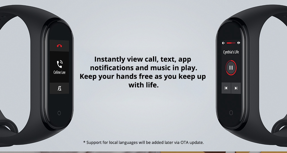 Xiaomi Mi Band 4 Smart Bracelet 0.95 Inch AMOLED Color Screen Built-in Multifunction Heart Rate Monitor 5ATM Water Resistant 20 Days Standby NFC Version - Black