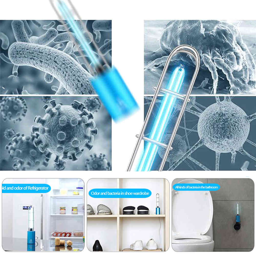 U60 Ultraviolet Lamp UV Disinfection Bactericidal Sterilizer USB Portable Removing Formaldehyde Sterilization -Blue