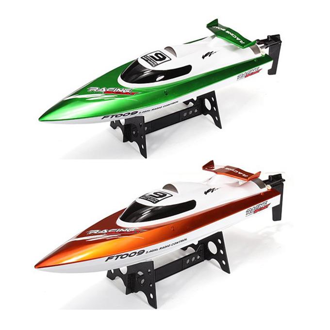 FT009 RC Yacht 2.4G 4CH 30KM/H High Speed Racing Boat With Water Cooling Function - Orange