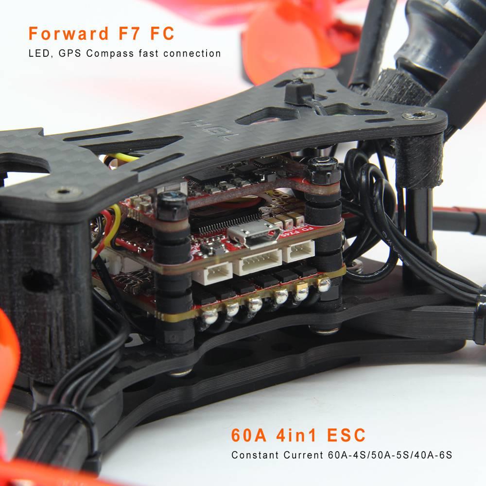 HGLRC Wind5 233mm 5inch 6S FPV Racing RC Drone F7 OSD 60A BLHeli_32 ESC w/ Caddx Ratel Camera BNF-Flysky A8S V2 Receiver
