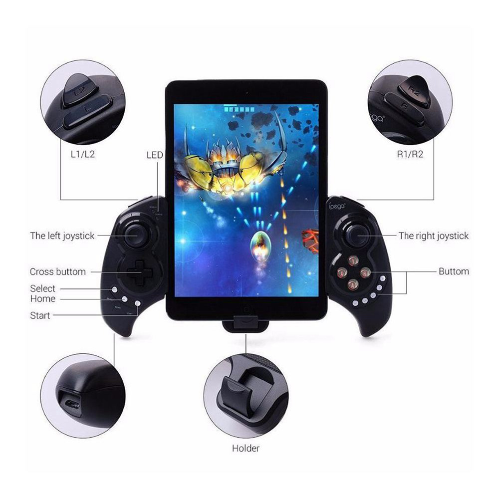 IPEGA PG-9023S Bluetooth 4.0 Controlador Joystick Wireless Gamepad - Black
