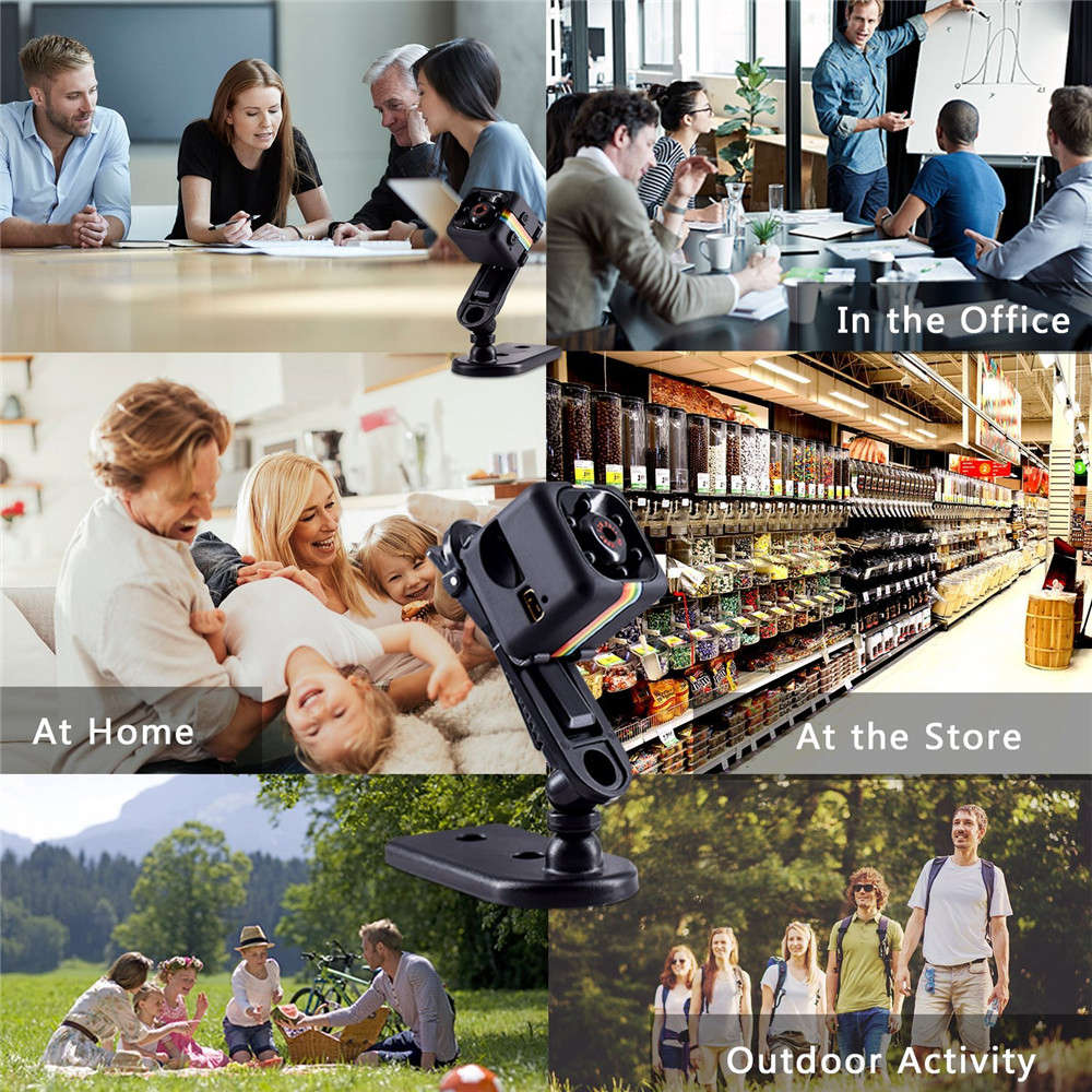 Quelima SQ11 Mini DV Camera HD 1080P Night Vision Wide Angle DV Motion Recorder - Red