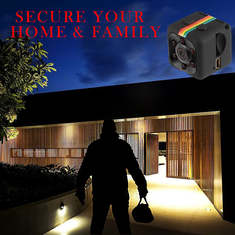 Quelima SQ11 Mini DV Camera HD 1080P Night Vision Wide Angle DV Motion Recorder - Red