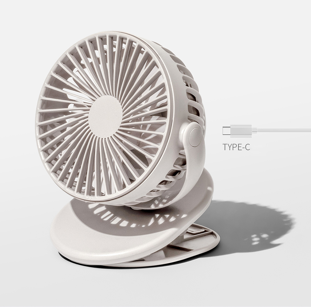 Xiaomi SOLOVE F3 Mini Clip Fan 360 Degrees Rotation Three Speeds Setting USB Charging - White