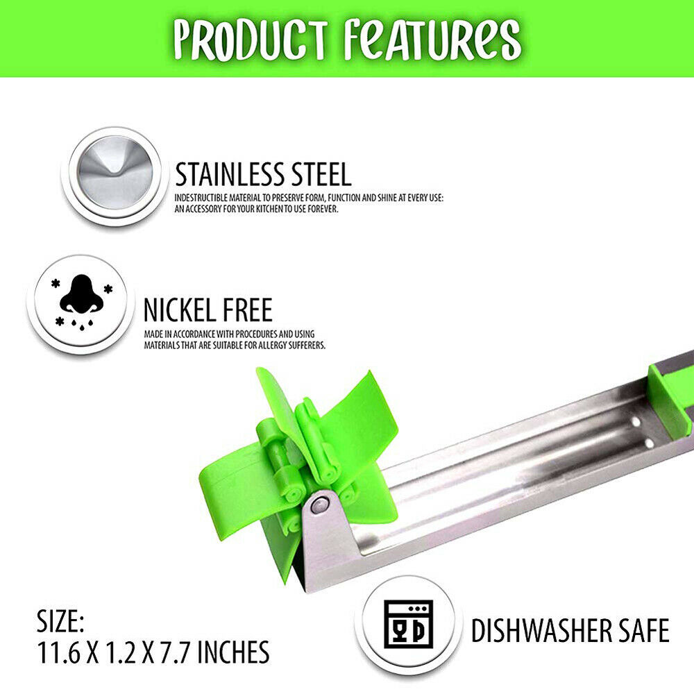 Watermelon Cutter Windmill Shape Plastic Slicer for Cutting Watermelon Cantaloupe - Green