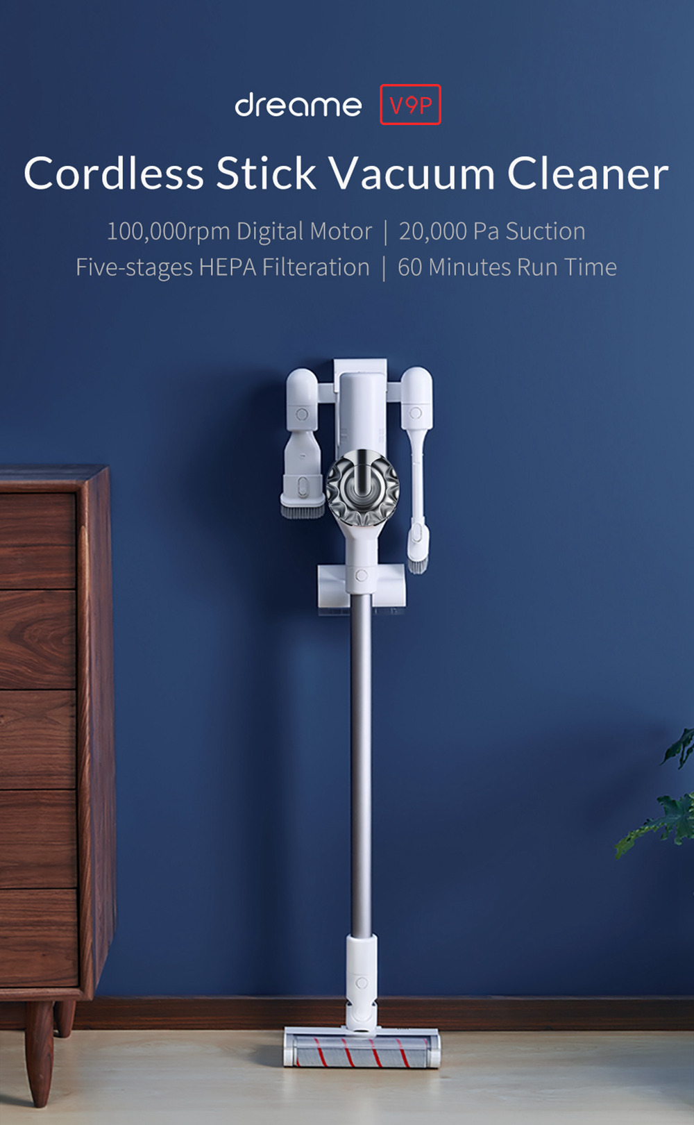 Xiaomi Dreame V9 Pro Handheld Vacuum Cleaner White