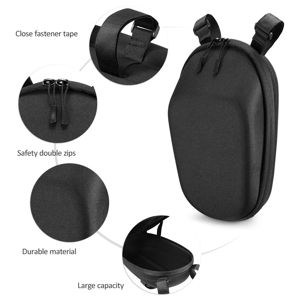 Scooter Front Tube Bag Large Capacity Tools Storage for Xiaomi Mijia M365 Electric Scooter - Black