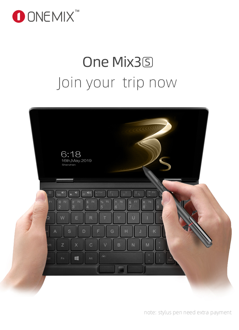 One Netbook One Mix 3S Yoga Pocket Laptop M3-8100Y 16GB 512GB Black