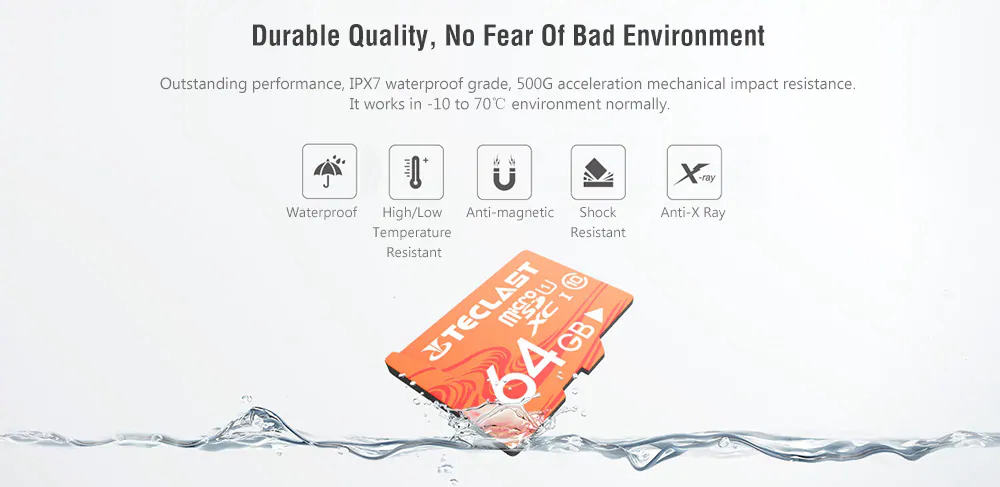 Teclast 32GB Micro SD / TF Card High Speed Waterproof UHS - 1 U1 - Light Salmon