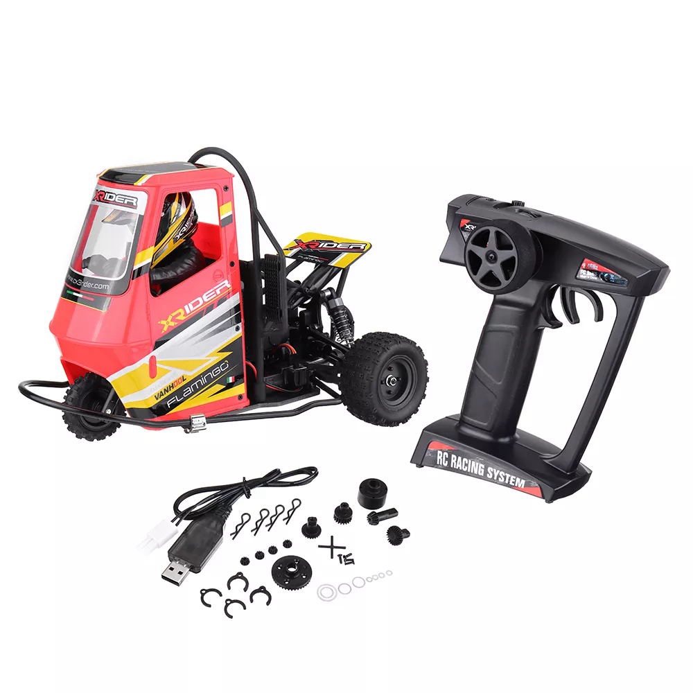 X-Rider Flamingo 1/8 2.4G 2WD Remote Control Electric Tricycle RC Car Model RTR - Yellow