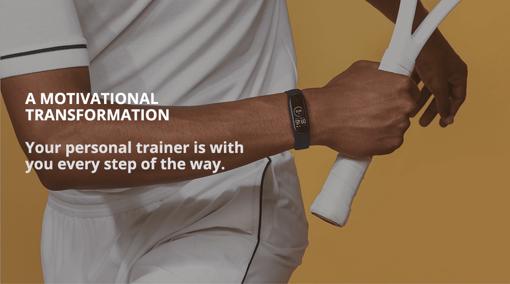 Xiaomi Mi Band 4 Smart Bracelet 0.95 Inch AMOLED Color Screen Built-in Multifunction Heart Rate Monitor 5ATM Water Resistant 20 Days Standby - Black