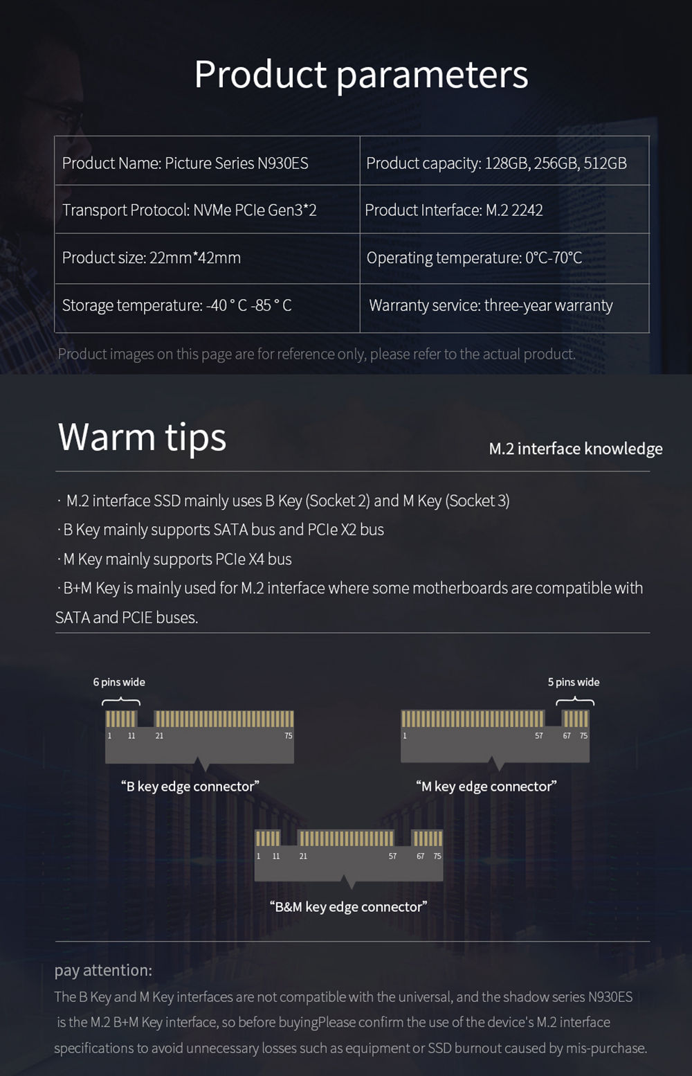 Netac N930ES NVMe M.2 2242 128GB SSD