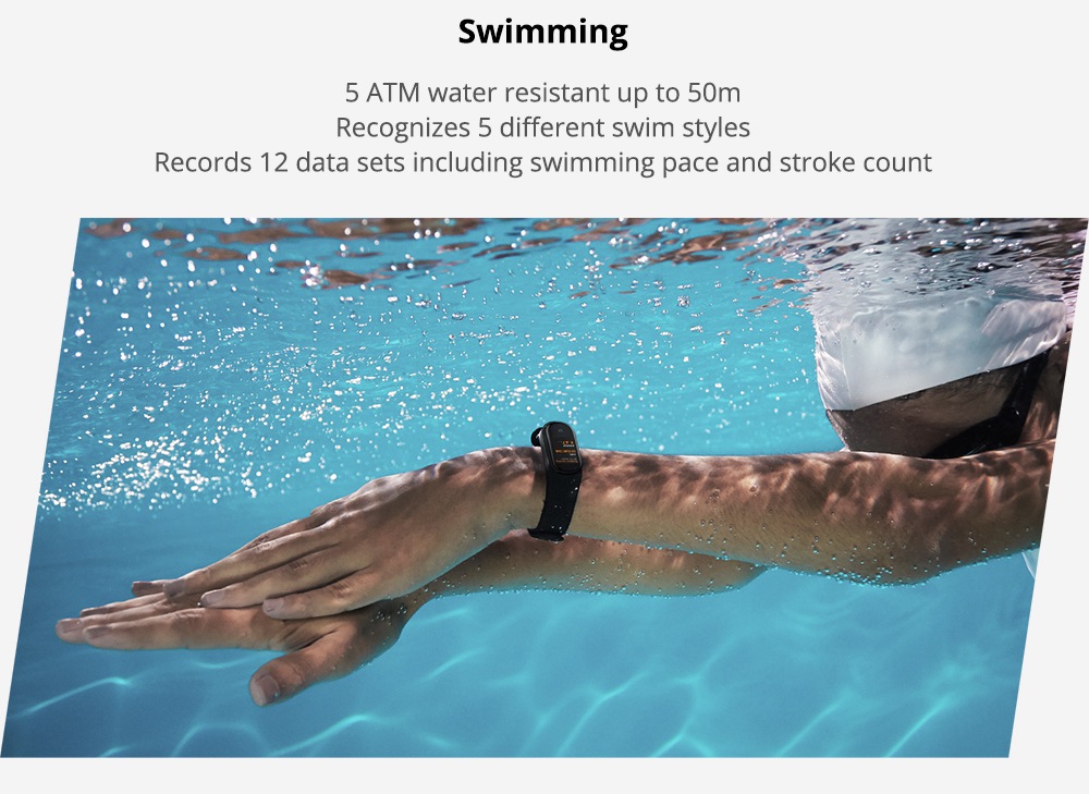 Xiaomi Mi Band 4 Smart Bracelet 0.95 Inch AMOLED Color Screen Built-in Multifunction Heart Rate Monitor 5ATM Water Resistant 20 Days Standby NFC Version - Black