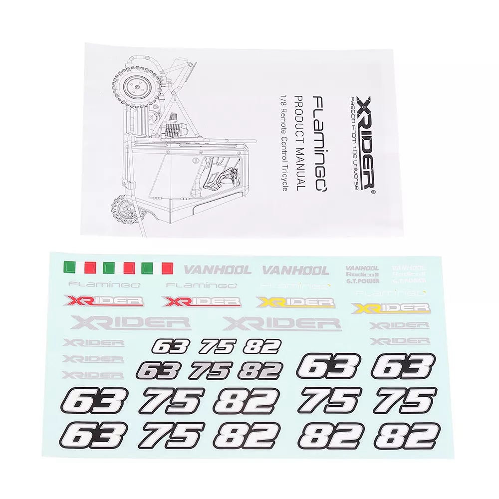 X-Rider Flamingo 1/8 2.4G 2WD Remote Control Electric Tricycle RC Car Model RTR - Red