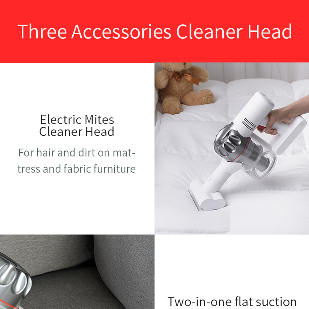 Xiaomi Dreame V9 Pro Cordless Stick Vacuum Cleaner 20000 Pa Suction Anti-winding Hair Mite Cleaning 60 Minutes Run Time - White