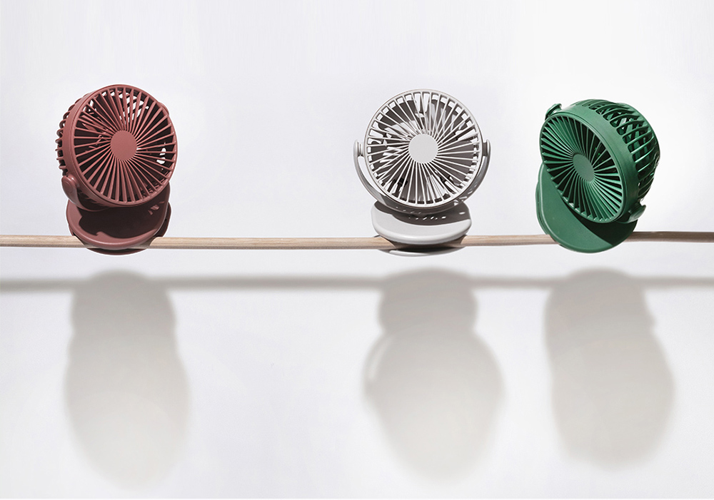 Xiaomi SOLOVE F3 Mini Clip Fan 360 Degrees Rotation Three Speeds Setting USB Charging - Pink