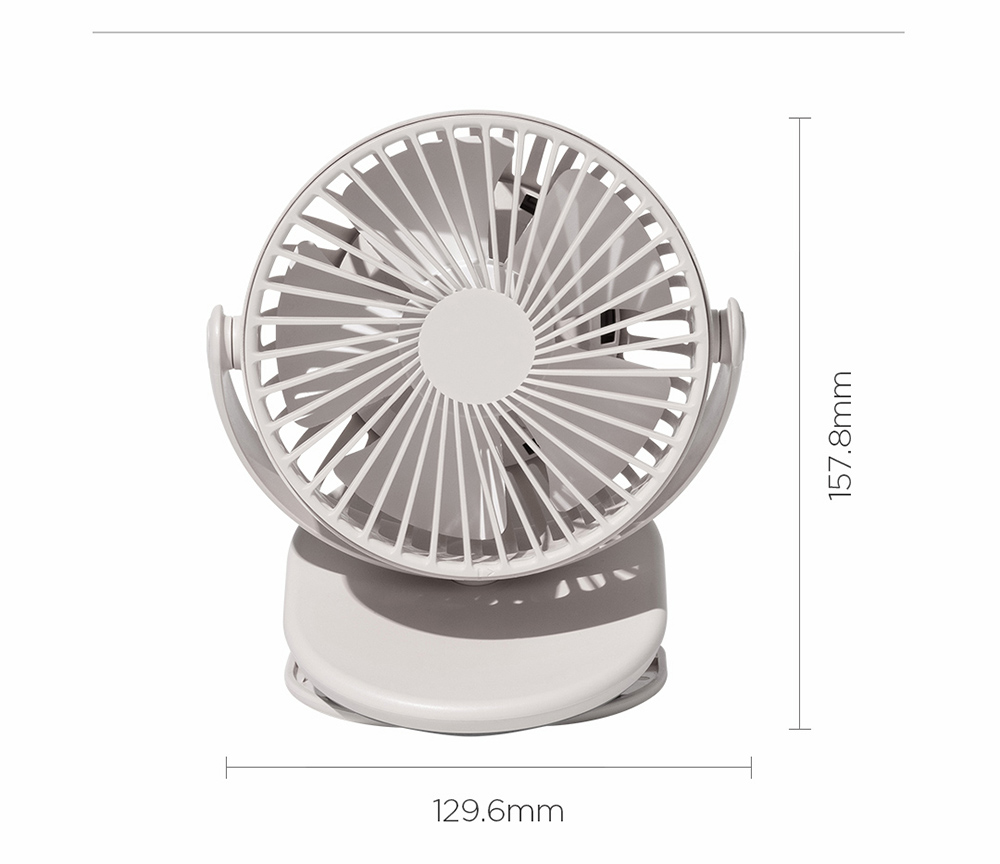 Xiaomi SOLOVE F3 Mini Clip Fan 360 Degrees Rotation Three Speeds Setting USB Charging - White