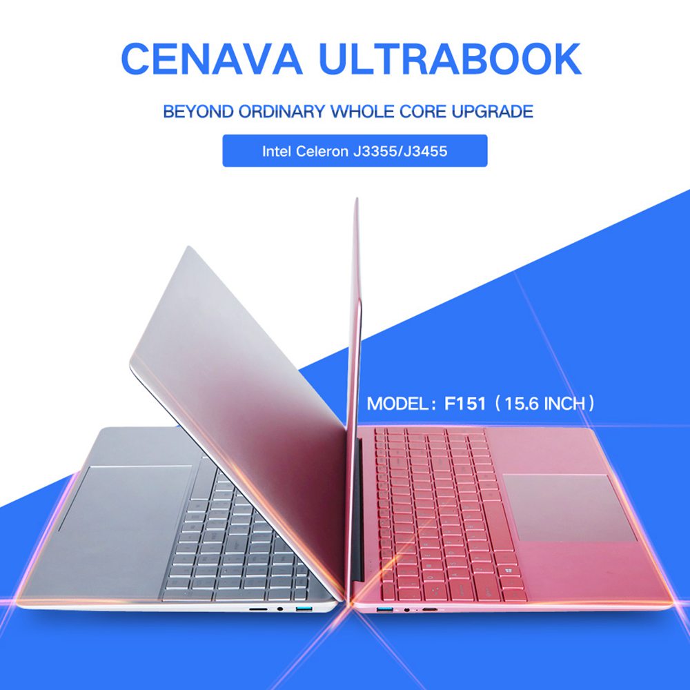 Cenava P151 Laptop Intel Celeron J3455 Quad Core 15.6" 1920*1080 Windows 10 8GB RAM 256GB SSD - Rose Gold