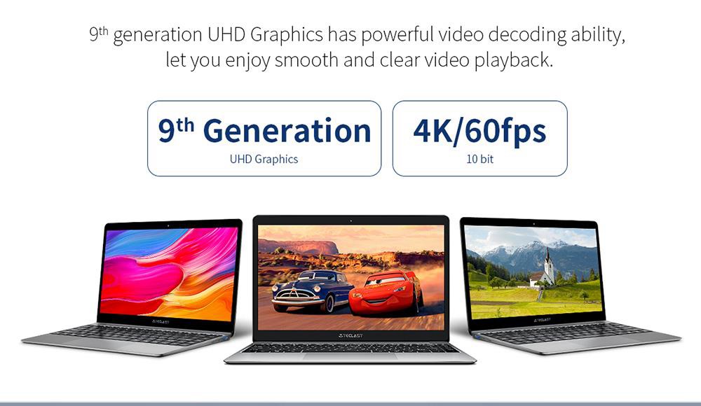 Teclast F7 Plus Laptop Intel Celeron N4100 Quad Core 14 Inch 1920*1080 IPS Screen Windows 10 8GB RAM 256GB SSD - Silver