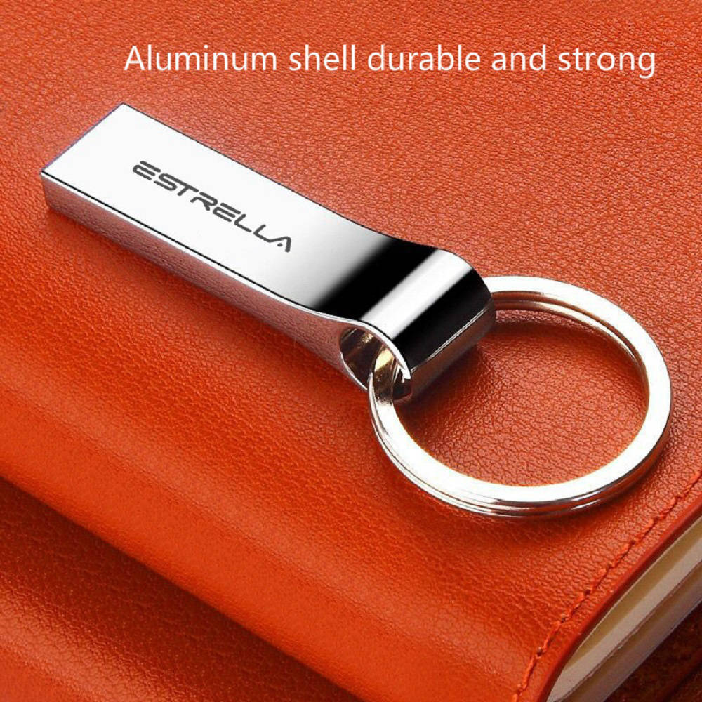 ESTRELLA 64GB USB Flash Disk Portable Keyring USB2.0 Interface Mass Storage Support Hot Plug - Silver
