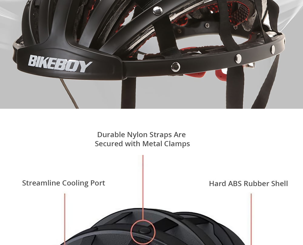 Foldable Mountain Bike Helmet Cycling Helmet KUGOO S1 Scooter - Black