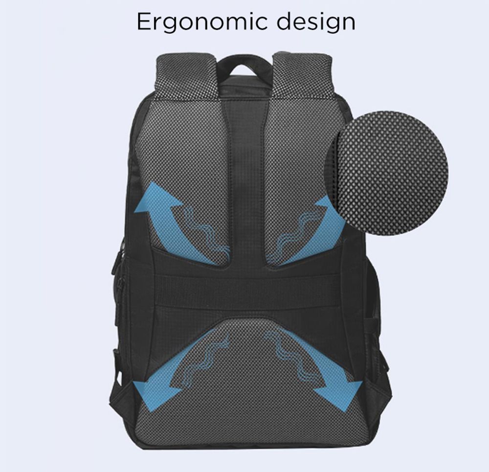 Xiaomi 23L Sports Leisure Backpack Waterproof 15.6-inch Laptop Bag Outdoor Travel Rucksack - Black