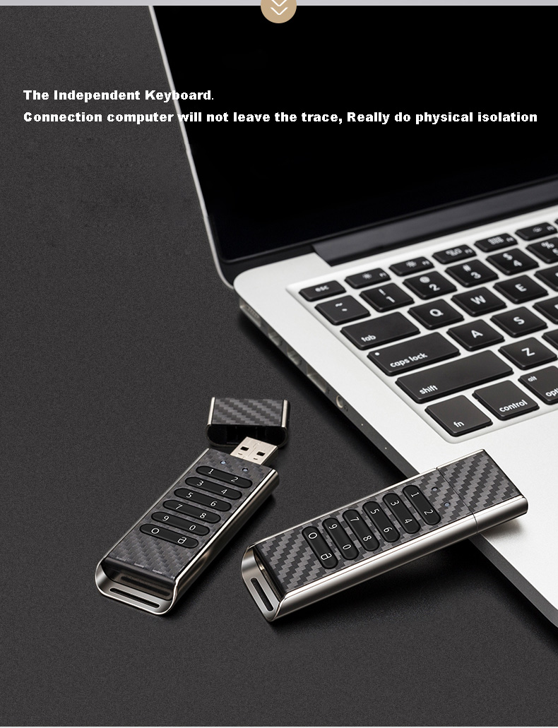 Teclast Pendrives 32GB CreSecure Encryption Flash Drives Key Version Memory Stick Physical Encrypted - Black
