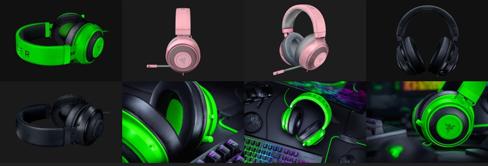 Razer Kraken 3.5mm Gaming Headset Noise Cancelling In-Line Audio Controls for PC PS4 N-Switch - Green