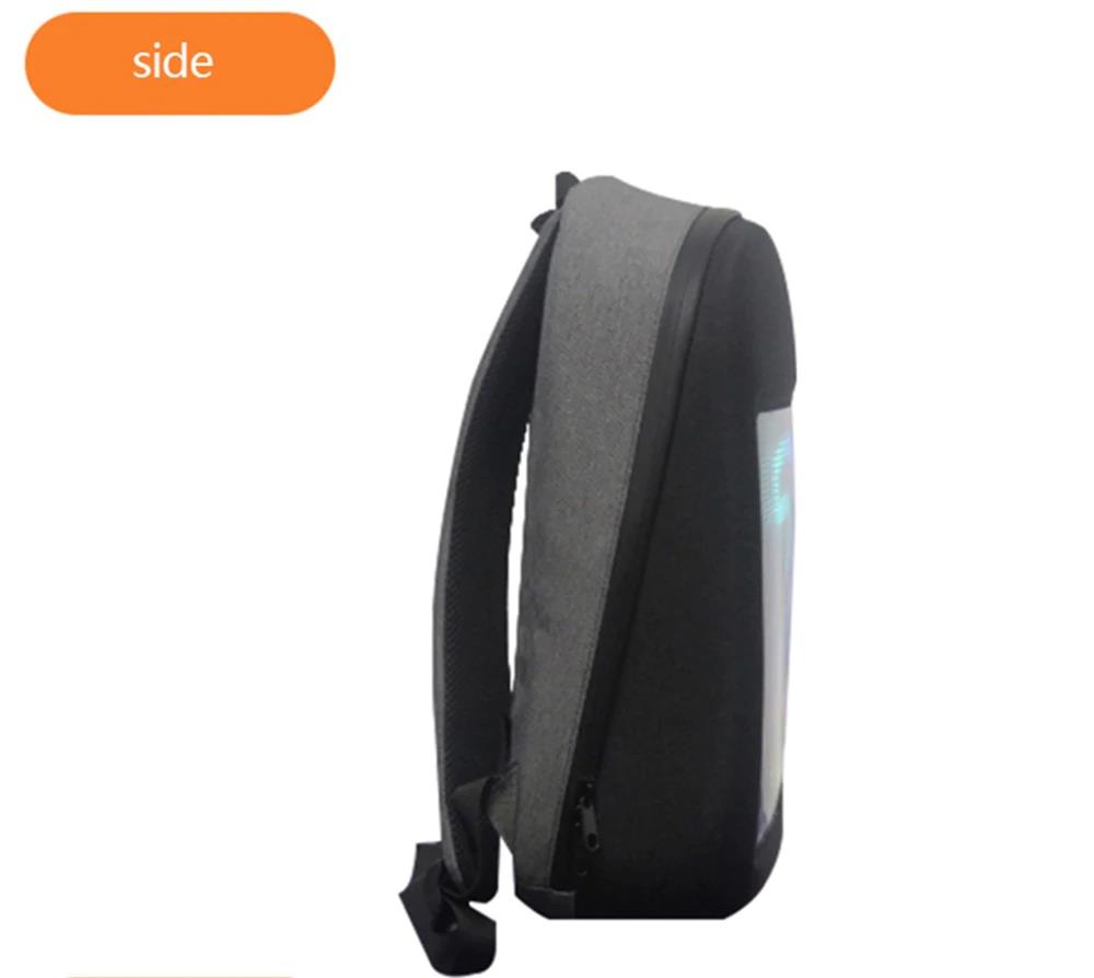 Unisex Creative Design LED Display Screen Backpack APP Control Pattern Free to Change - Blue