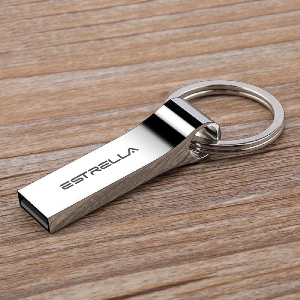 ESTRELLA 64GB USB Flash Disk Portable Keyring USB2.0 Interface Mass Storage Support Hot Plug - Silver