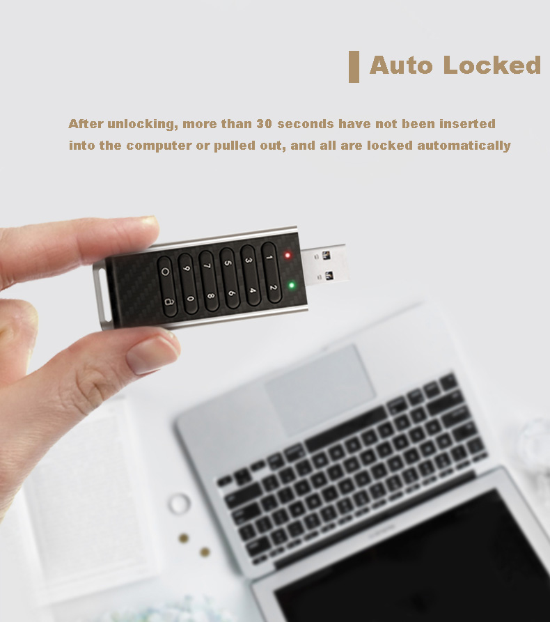 Teclast Pendrives 32GB CreSecure Encryption Flash Drives Key Version Memory Stick Physical Encrypted - Black