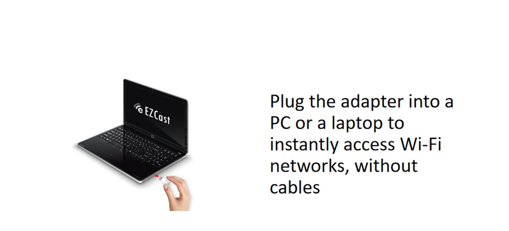 EZCAST EZC-5200BS USB Dual Band Wireless Adapter Supports 2.4G + 5G WIFI IEEE802.11 AC/B/G/N Bluetooth 4.2