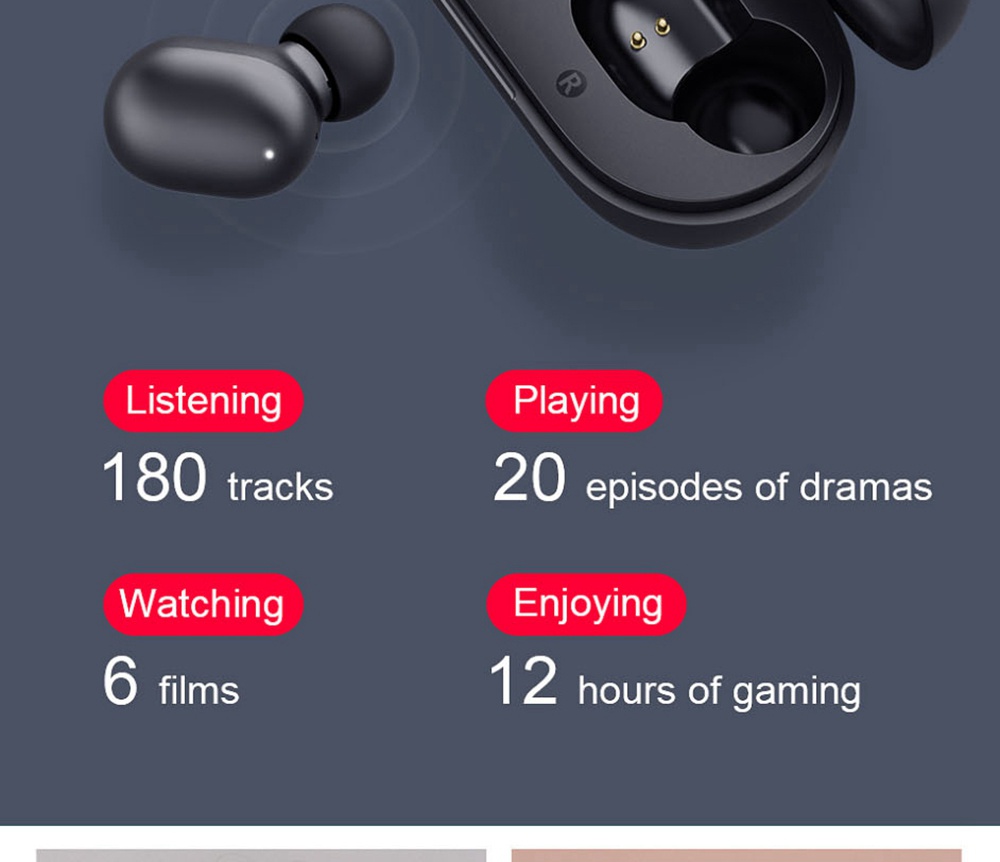 Haylou GT1 Fingerprint Touch Bluetooth 5.0 TWS Earphones Siri Google Assistant IPX5 Noise Cancelling - Black 21 Haylou GT1 Bluetooth 5.0 TWS Earphones in-Ear Siri Google Assistant IPX5 Noise Isolation