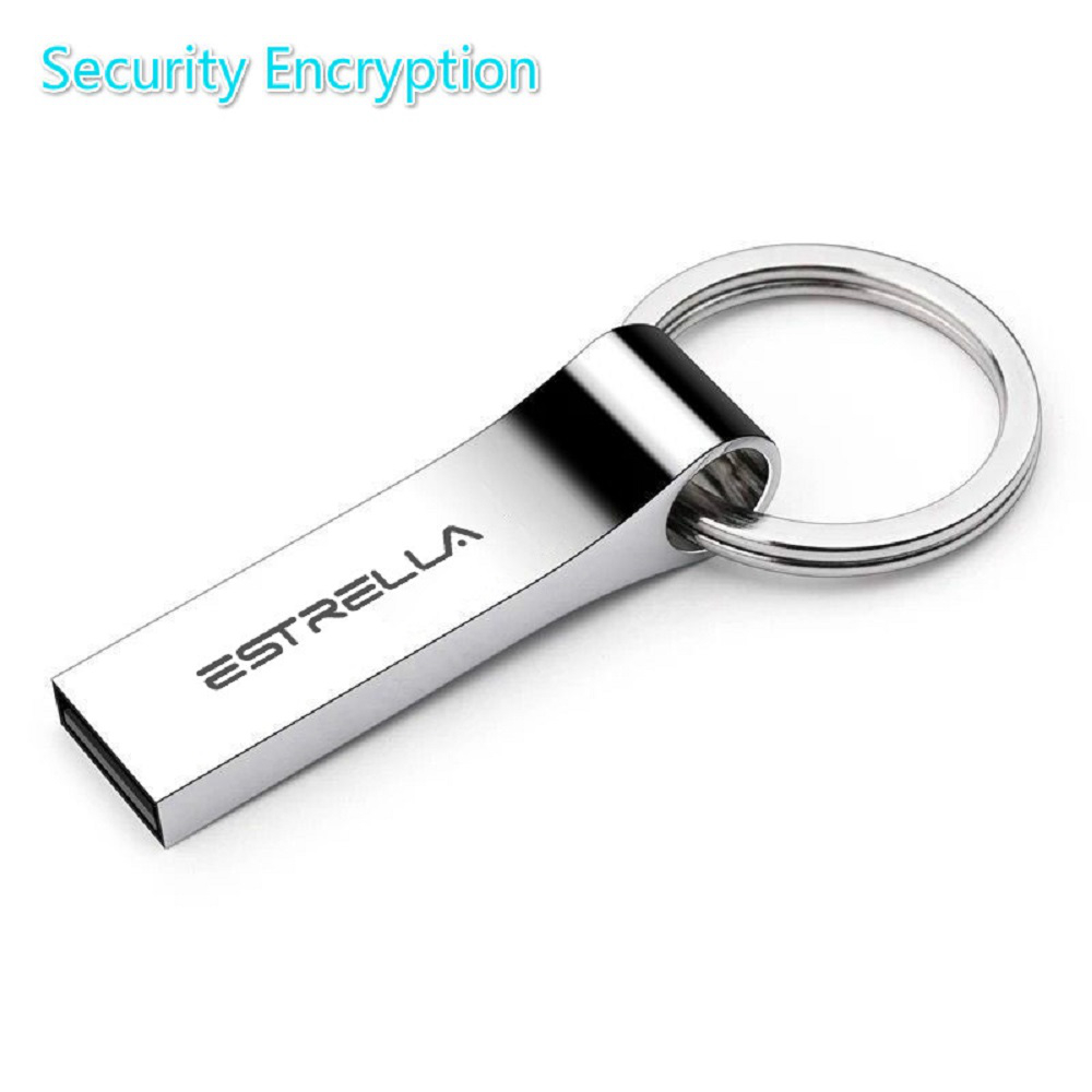 ESTRELLA 64GB USB Flash Disk Portable Keyring USB2.0 Interface Mass Storage Support Hot Plug - Silver