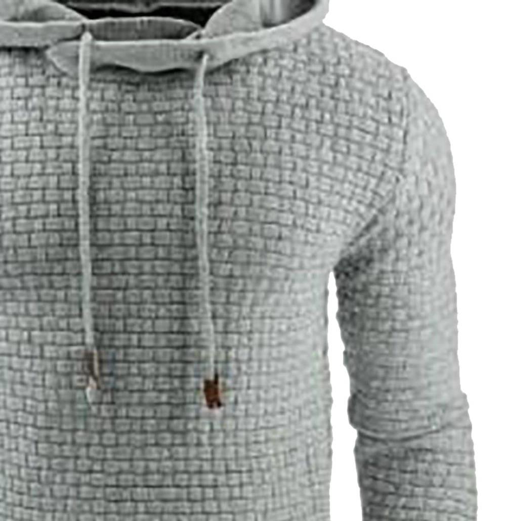 FSSE Mens Winter Hoodie Warm Pure Color Down Quilted Coat Jacket Outwear 