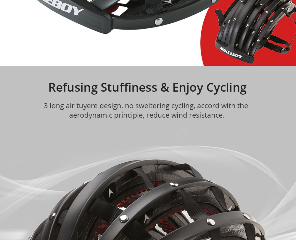 Foldable Mountain Bike Helmet Cycling Helmet Black