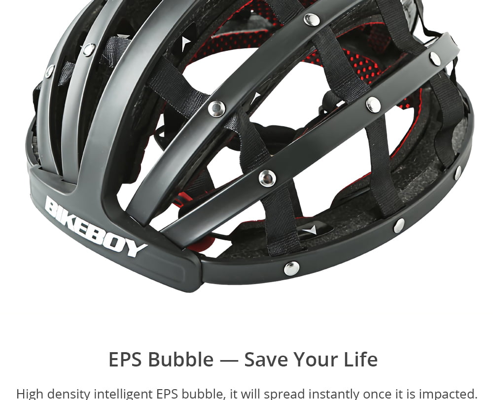 Foldable Mountain Bike Helmet Cycling Helmet Black